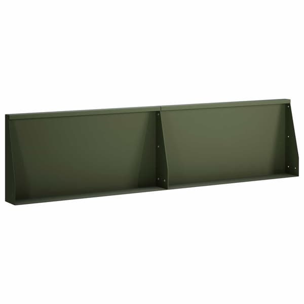 Stödvägg 2 st 80 x 12 x 30 cm Stål Olivgrön