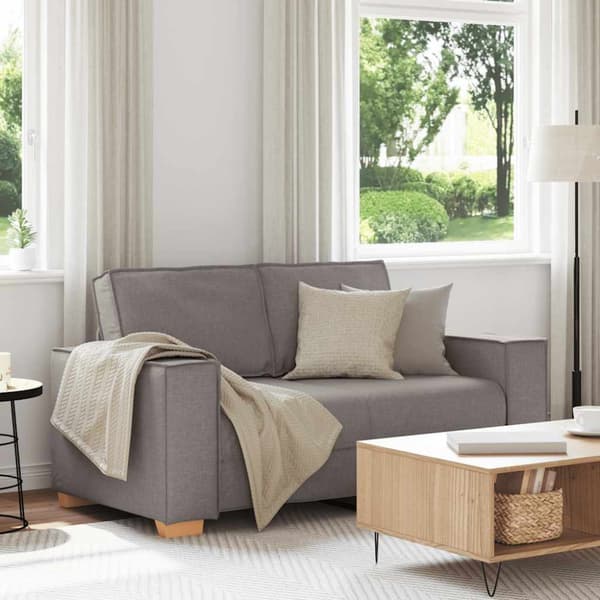 2-sitssoffa taupe 160x78x84 cm tyg