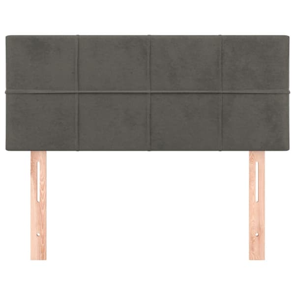 Sänggavel mörkgrå 90x5x78/88 cm sammet