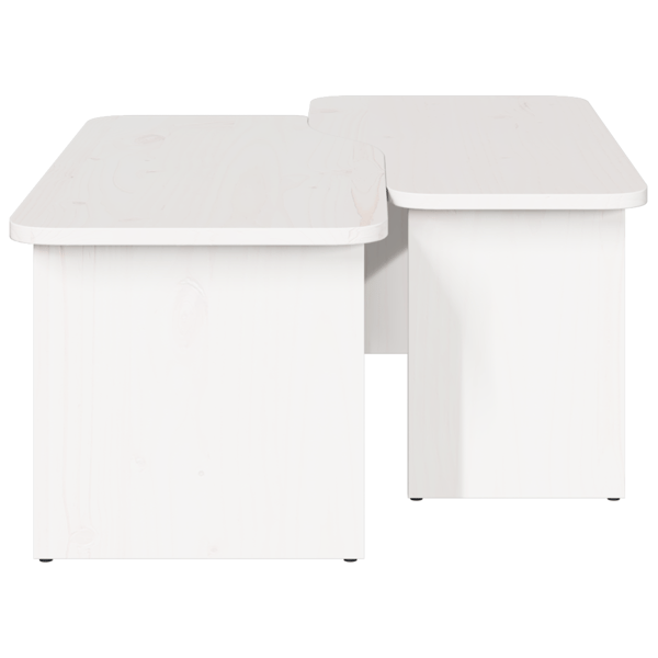 Kaffeebord 2 pcs Vit Massiv furu