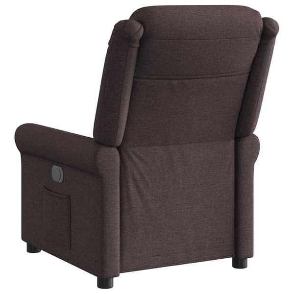 Reclinerfåtölj mörkbrun tyg