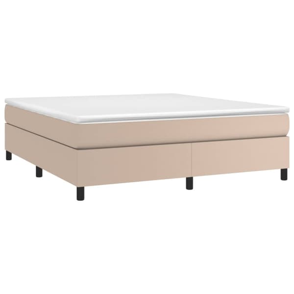 Boxspring-sängram cappuccino 180x200 cm konstläder