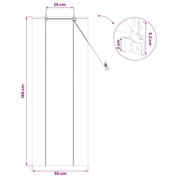 Rullgardin Brun 50 x 160 cm Bambu