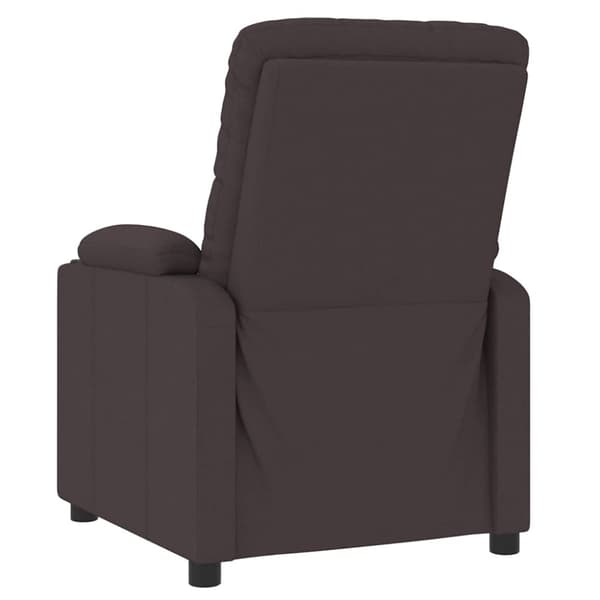 Reclinerfåtölj mörkbrun tyg
