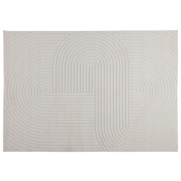 Områdesmattor Rektangulär PALMERAS Kräm 170 x 120 cm Polyester
