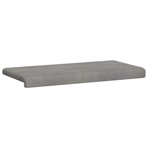 Bänk kudde Sammet (V) Ljusgrå Djup 35 cm