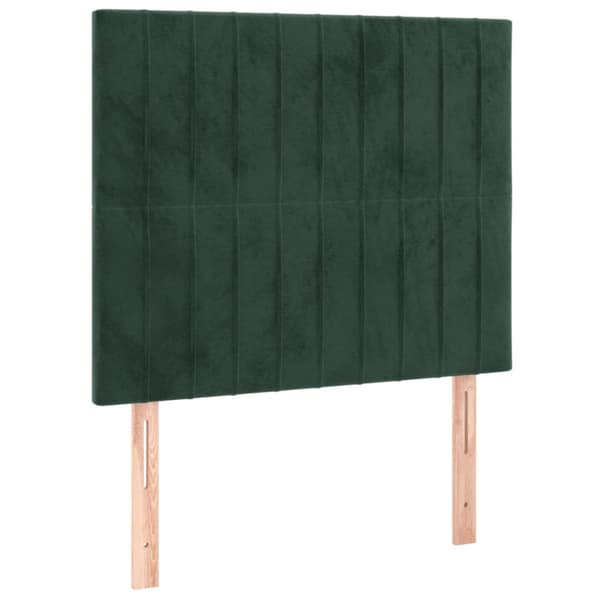 Sängram utan madrass mörkgrön 90x190 cm sammet