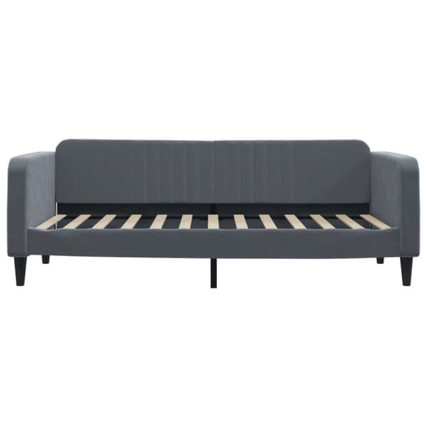 Dagbädd med madrass mörkgrå 90x200 cm sammet
