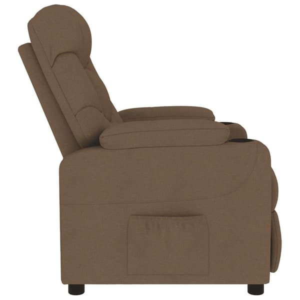 Massagefåtölj brun tyg