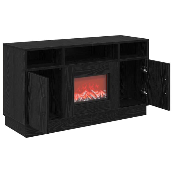 Elektrisk eldstad Svart ek 100 x 33 x 55 cm Konstruerat trä