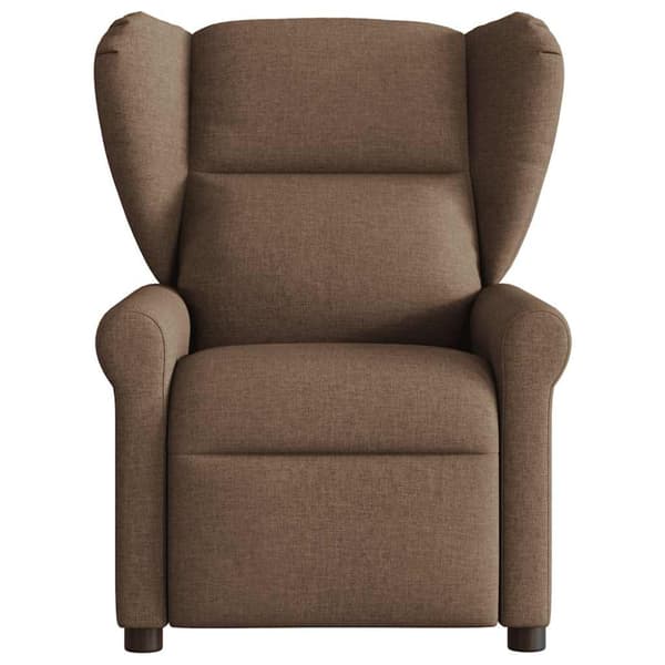 Elektrisk massagefåtölj brun tyg