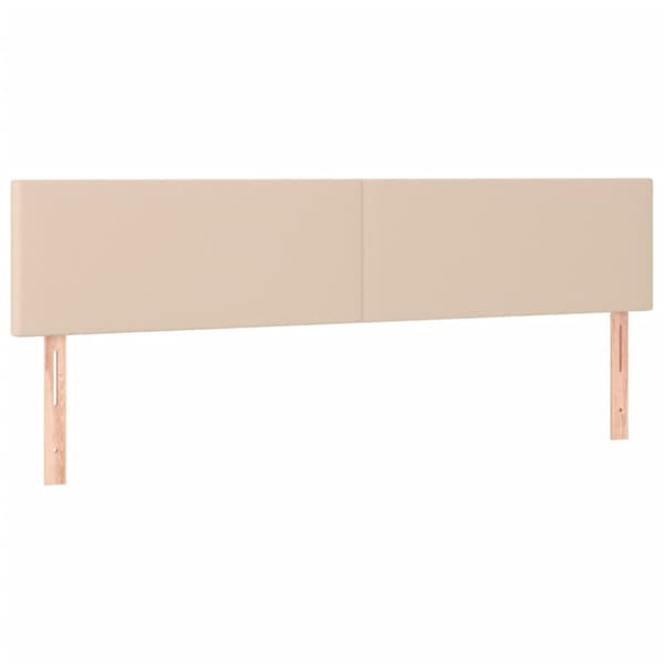 Ramsäng med bäddmadrass cappuccino 120x190 cm konstläder