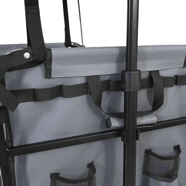 Fällbar handvagn Grå 105 x 56.5 x 116 cm Oxford tyg