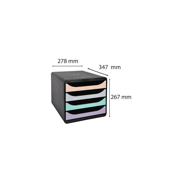 Blankettbox EXACOMPTA BIGBOX 4 låd paste