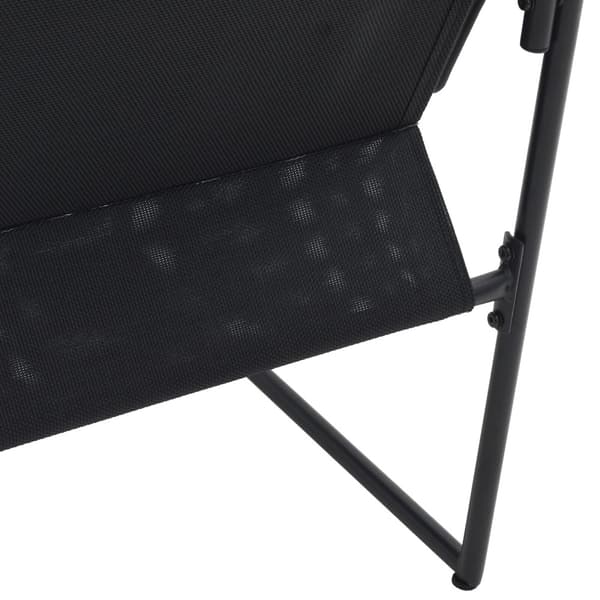 Stol med kudde 4 pcs Svart och Anthracit Textilene