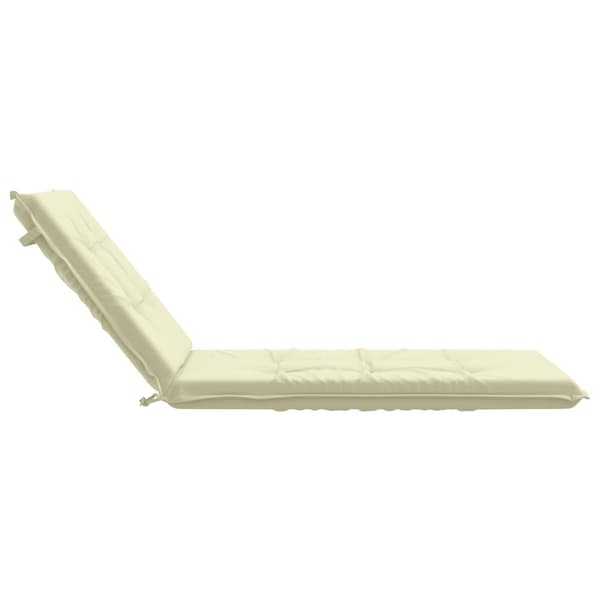 Solstol Kudde GEMERT 100% Polyester Gräddvit 190 x 80 x 9 cm