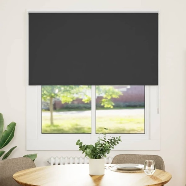 Rullgardin mörkläggning svart 140x130 cm tyg bredd 136,6 cm