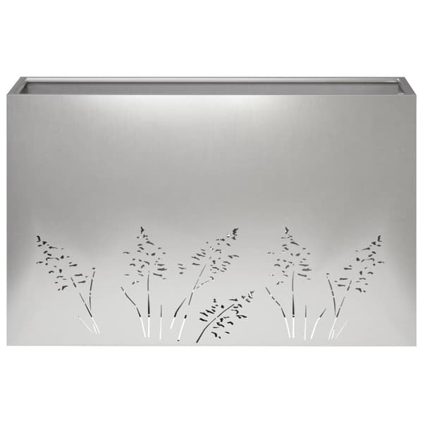 Trädgårdsplanterare Silver 80 x 30 x 49 cm Rostfritt stål