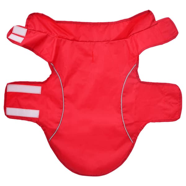 Regnrock för hundar med reflekterande remsor polyester röd xs