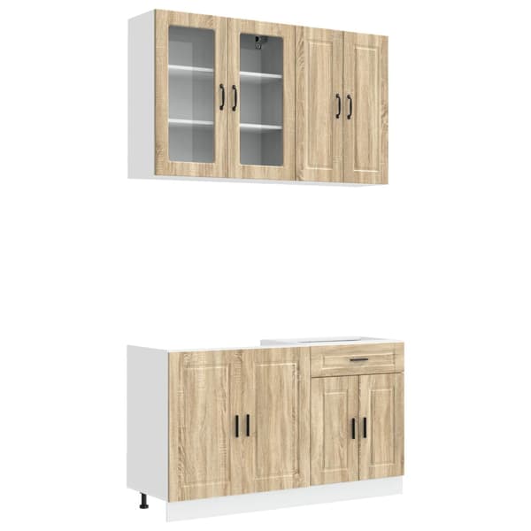 Köksenhet PORTO 4 pcs Sonoma-ek Konstruerat trä