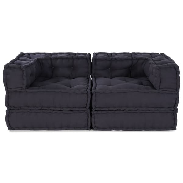 Modulsofa enhet 2 pcs Antracit 140 x 70 x 56 cm Tyg