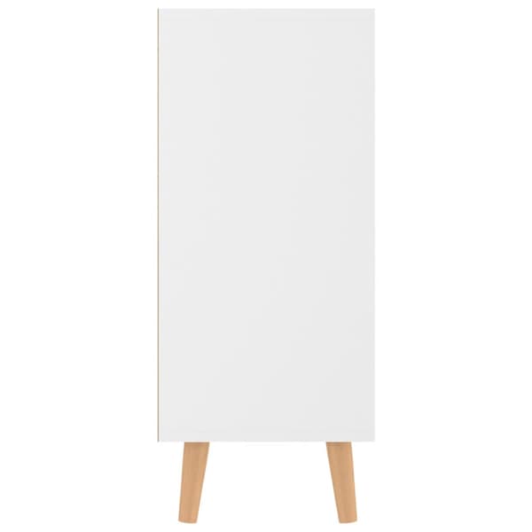 Skänk vit högglans 90x30x72 cm konstruerat trä