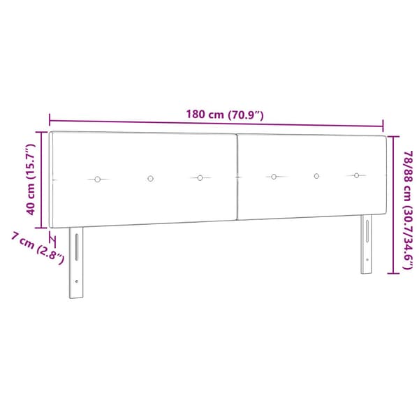 Huvudgavel Mörkgrå 180 cm Sammet