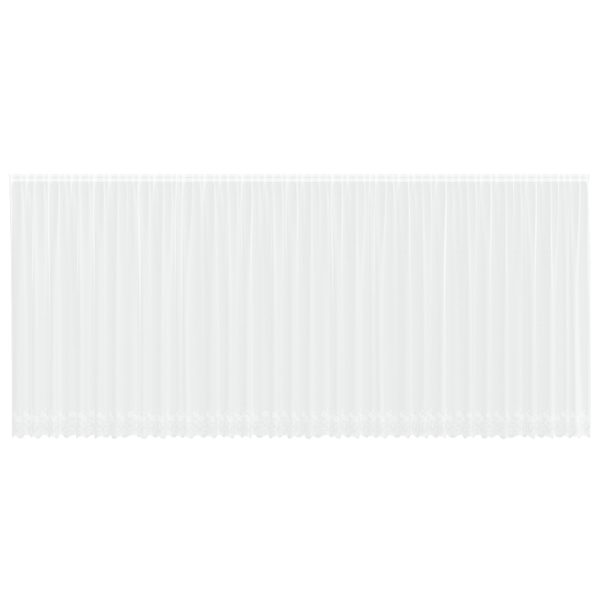 Spetsgardin med gardiner Blommor Vit 220 x 900 cm Polyester