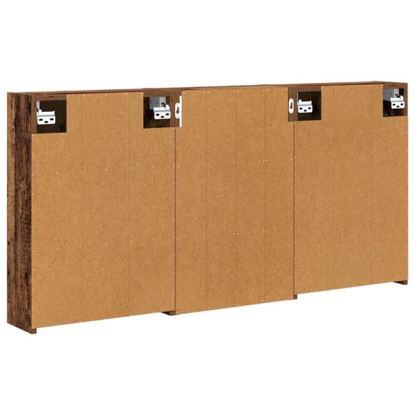 Badrumsskåpsset 3 st 126 x 16 x 62.5 cm Konstruerat trä
