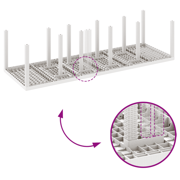 Trädgårdsmöbelset 13 pcs Vit Poly rattan