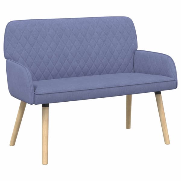 2-sitssoffa med ben i massivt trä 2-sits Jeansblå Linnetyg
