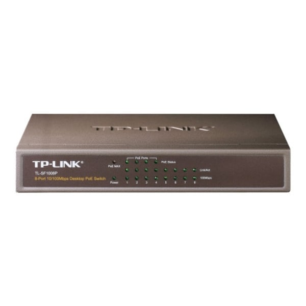 TP-Link TL-SF1008P - switch - 8 portar Svart