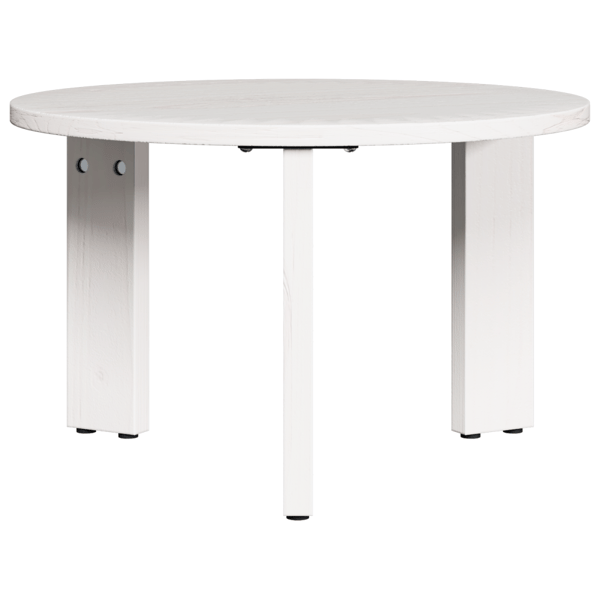 Kaffeebord 2 pcs Vit Massivt tallträ