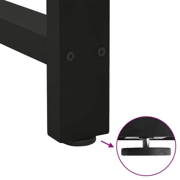 Soffbordsben svarta 2 st 70x(30-31) cm stål