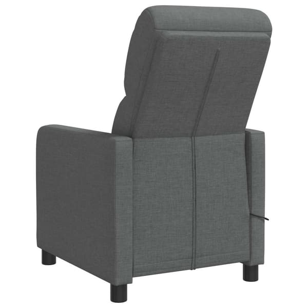 Massagefåtölj Mörkgrå Tyg