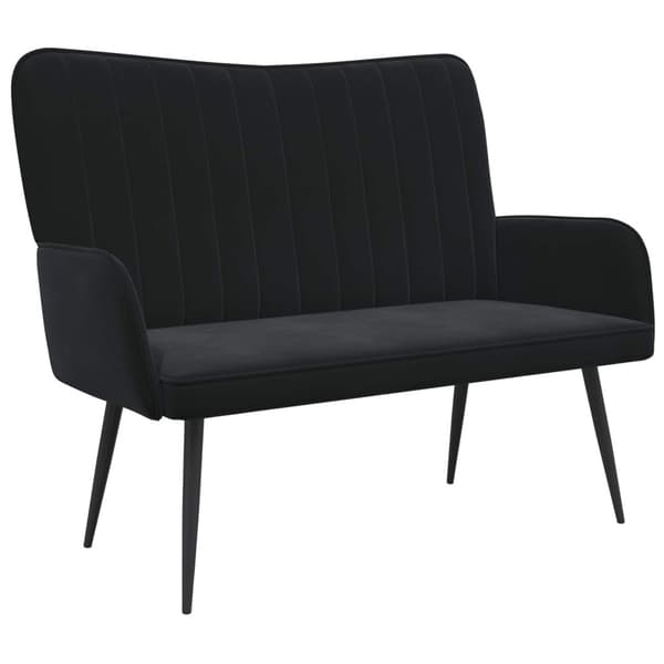 Tvåsitssoffa Svart 115 x 61 x 87 cm Sammet
