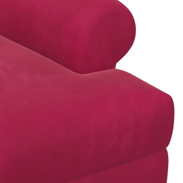 Loveseat med knapprapport Vinröd 120 x 66 x 78 cm Sammet (V)