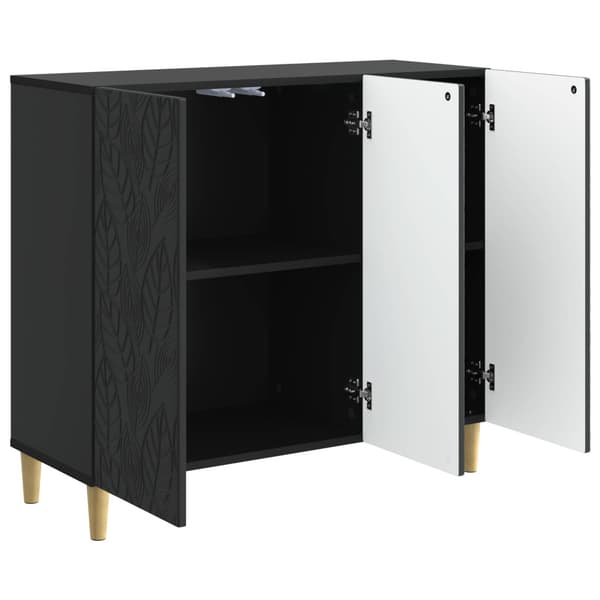 Sideboard Svart 89 x 34,5 x 80 cm Konstruerat trä
