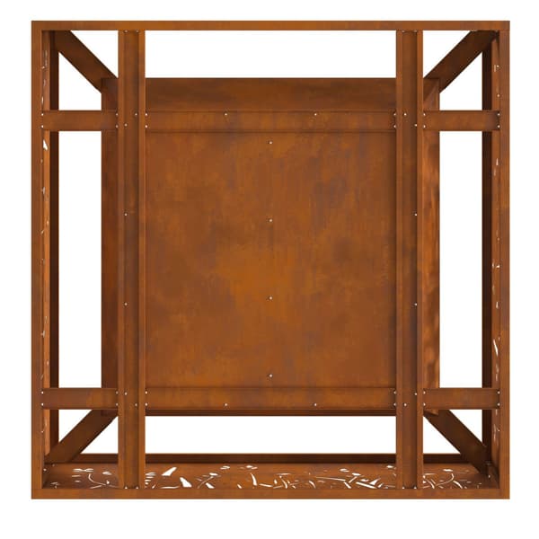 Eldstad Brun 80 x 80 x 30 cm Väderbeständig stål