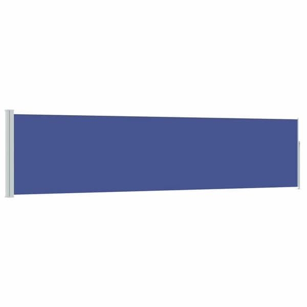 Infällbar sidomarkis 120x500 cm blå