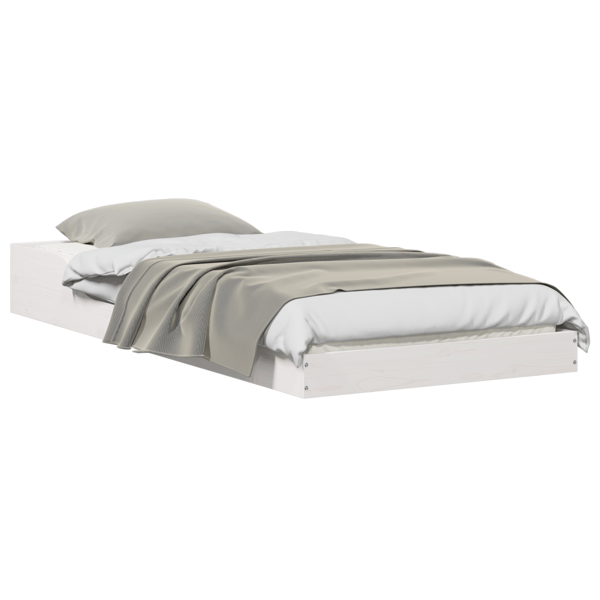 Sängram Vit 80 x 210 cm Massiv furu