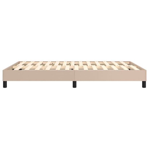 Boxspring-sängram cappuccino 140x200 cm konstläder