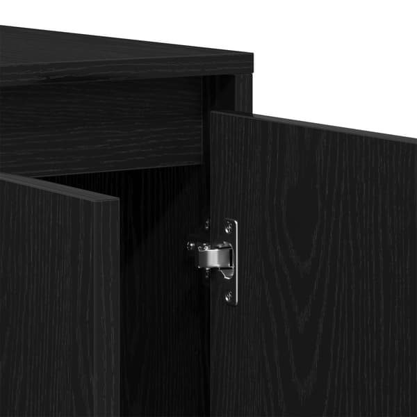 Sideboard Svart Ek 135 x 41 x 75 cm Konstruerat trä