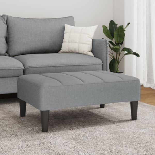 Fotpall Ljusgrå 77x55x31 cm tyg
