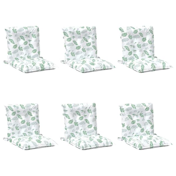 Utomhuskudde 6 pcs Vit 100 x 50 x 7 cm Tyg