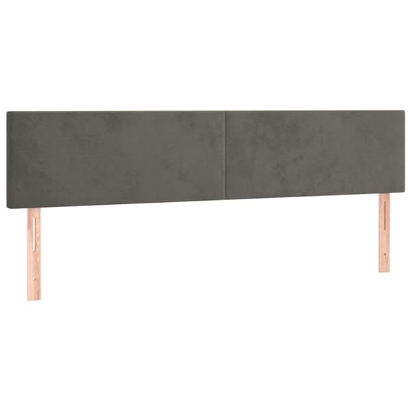 Ramsäng med madrass mörkgrå 200x200 cm sammet