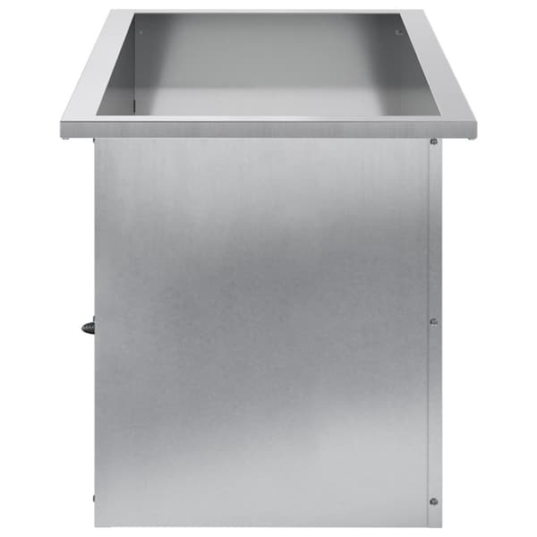 Odlingslåda med LED Silver 40 x 80 x 40 cm Galvaniserat stål