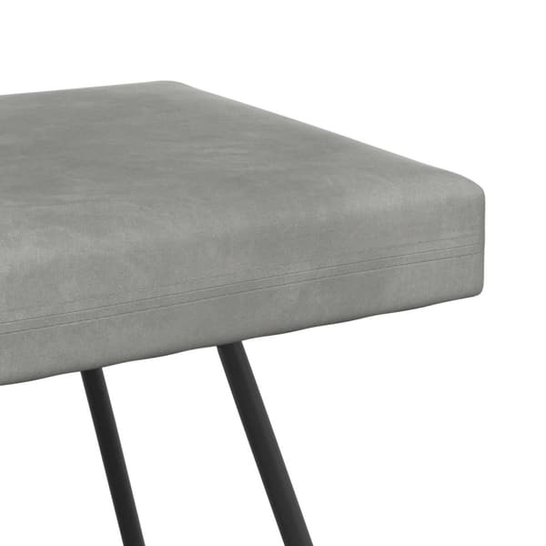 bänk Enfärgad Ljusgrå 80 x 40 x 45 cm Sammet