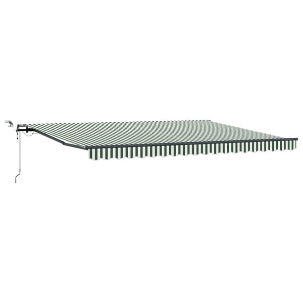 Markis tyg med Grön och Vit 450 × 300 cm Polyester