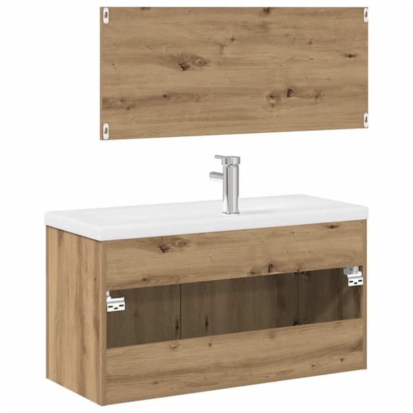 Badrumsmöbler set 3 delar artisan ek konstruerat trä